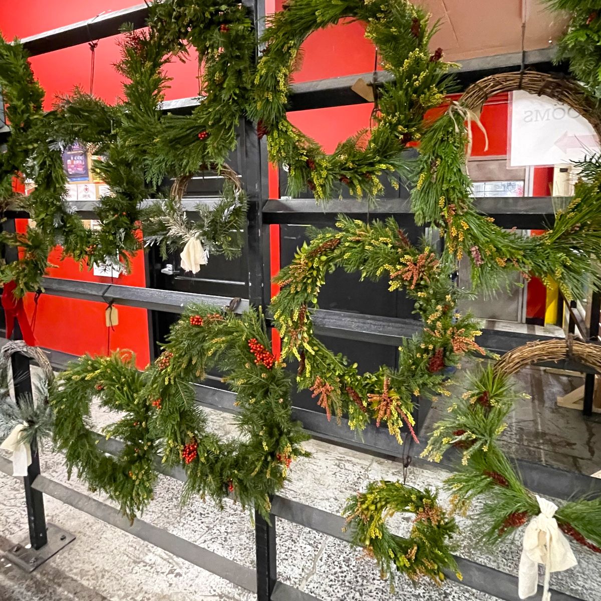 Handmade evergreen wreath